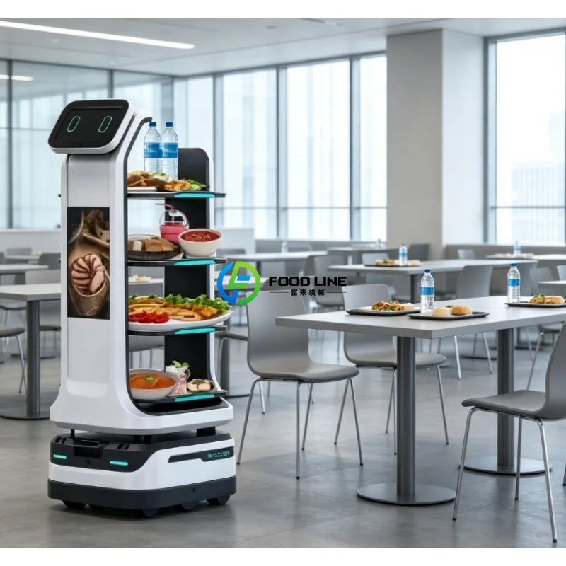 2026 New Intelligent Food Delivery Robot Unmanned Self-Service Serving Machine For Restaurant Cafeteria