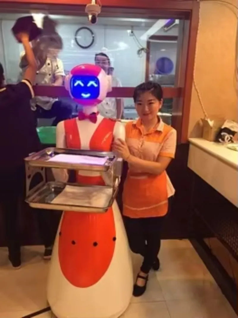 Robot Waiter Restaurant Obstacle Avoidance Delivery AI Service Robots Are Suitable for Hotels, Restaurants Schools