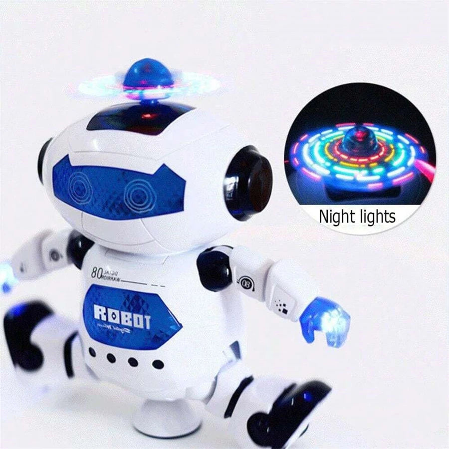 Intelligent Dancing Robot — 360° Rotation, LED Light Effects