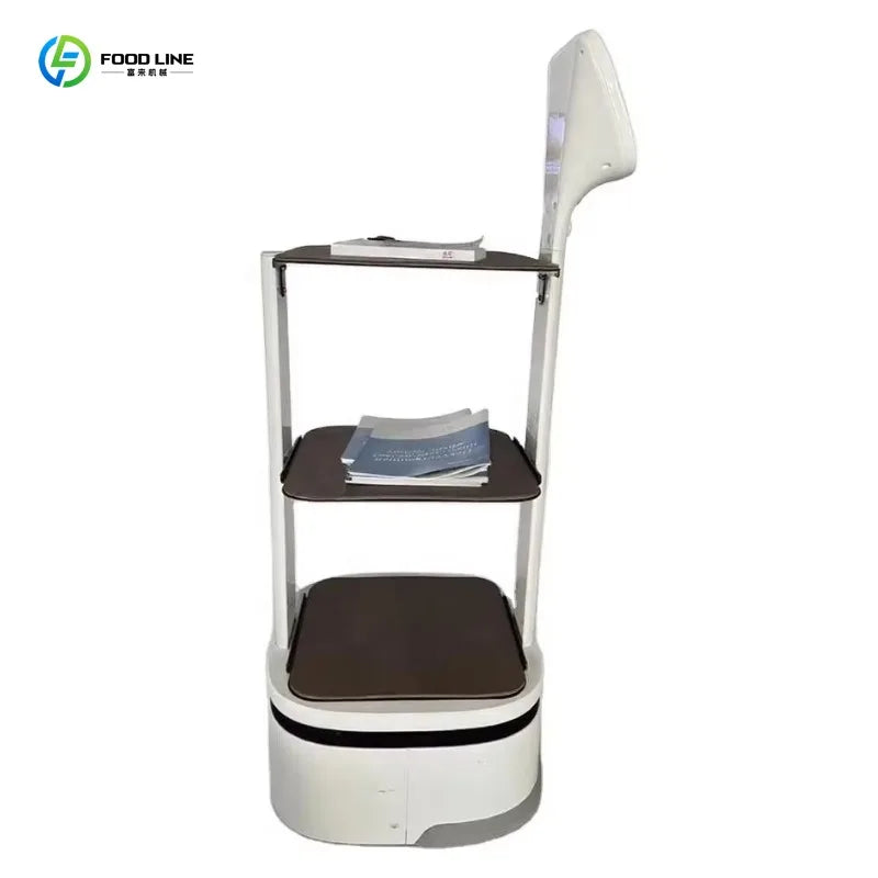Autonomous Patrol Food Delivery Robot For Restaurant Multi-Tier Stable Pallets Max 15kg Load 6 to 8 Hours Standby Duration