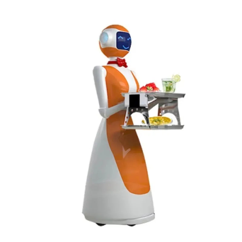 Robot Waiter Restaurant Obstacle Avoidance Delivery AI Service Robots Are Suitable for Hotels, Restaurants Schools