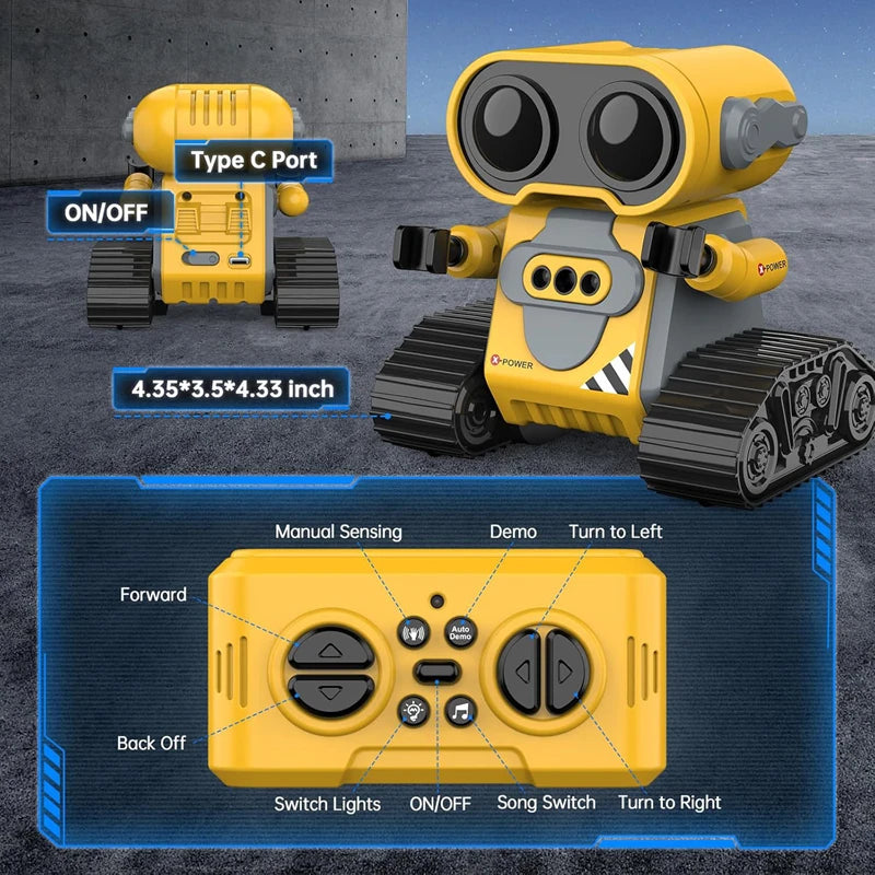 Multifunctional RC Robot — LED Lights, 2.4GHz, Rechargeable