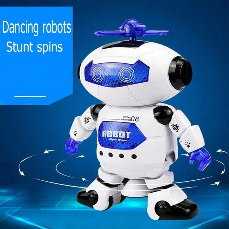 Intelligent Dancing Robot — 360° Rotation, LED Light Effects