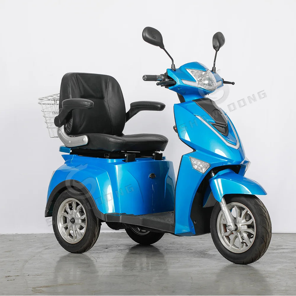 New 48V 500W LED Electric Scooter Tricycle 3 Wheels Mobility Tricycle with Open Basket Arrivals Motor Scooter Trike