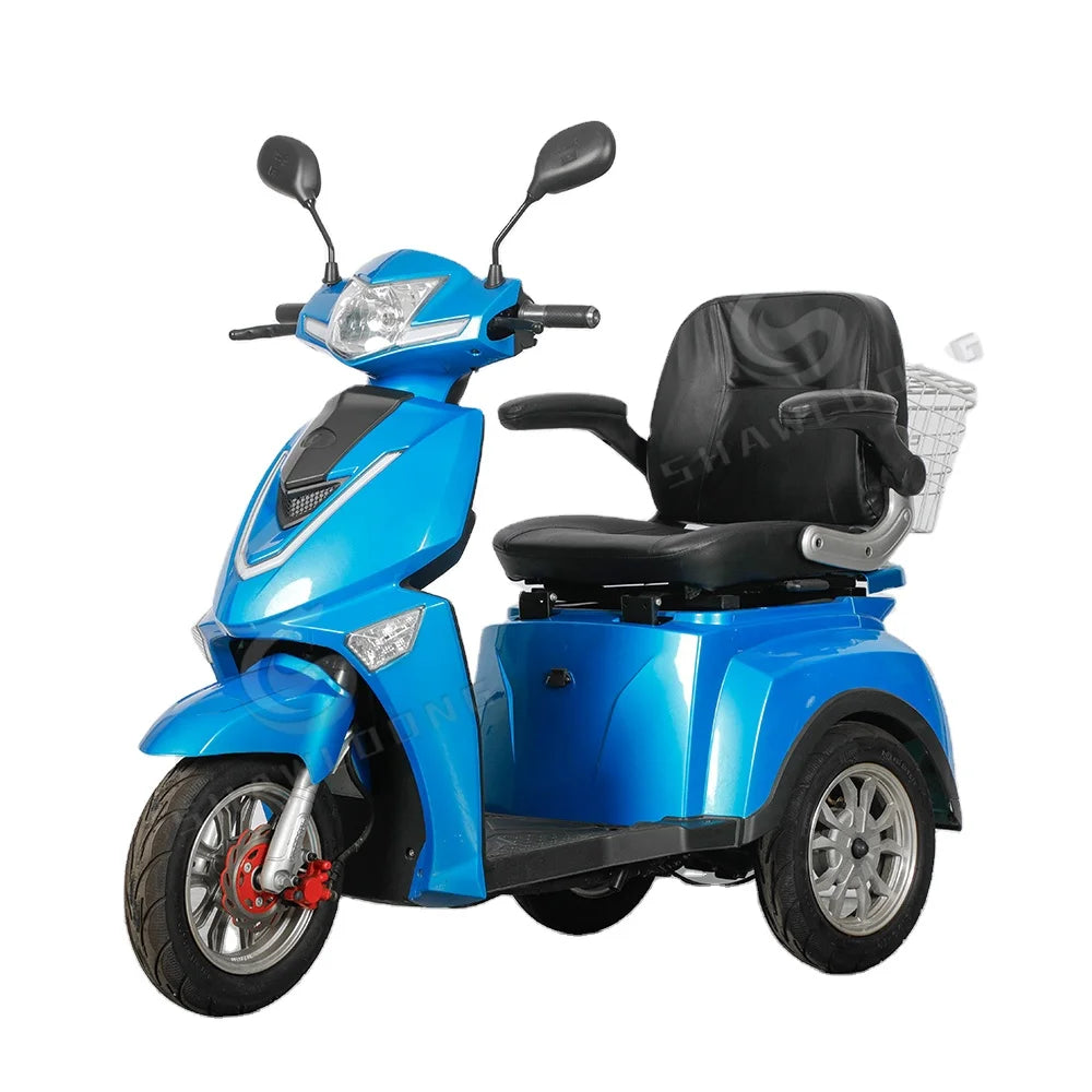 New 48V 500W LED Electric Scooter Tricycle 3 Wheels Mobility Tricycle with Open Basket Arrivals Motor Scooter Trike