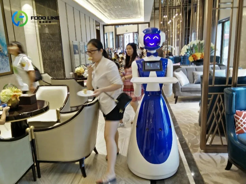 Robot Waiter Restaurant Obstacle Avoidance Delivery AI Service Robots Are Suitable for Hotels, Restaurants Schools