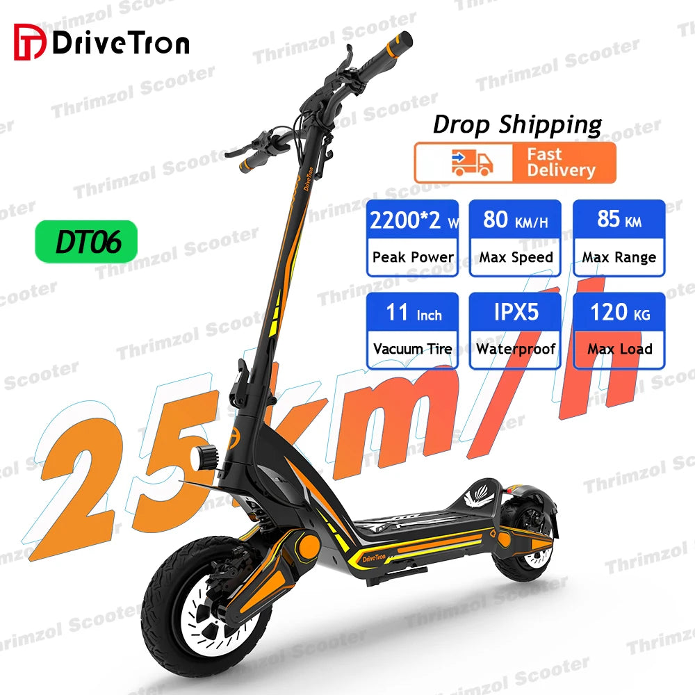 Dropshipping Dual Motor Electric Scooters For Adult 11" Tire 1500W*2 60V23.4Ah Urban Glide Pole Lock 80 km/h Folding E Scooter