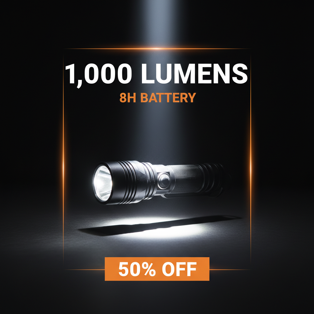 LumeX Pro — 1000 Lumens 50% OFF ad creative