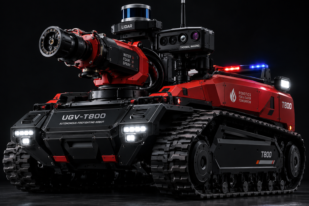 UGV-T800 detalhe técnico — veículo autónomo de intervenção
